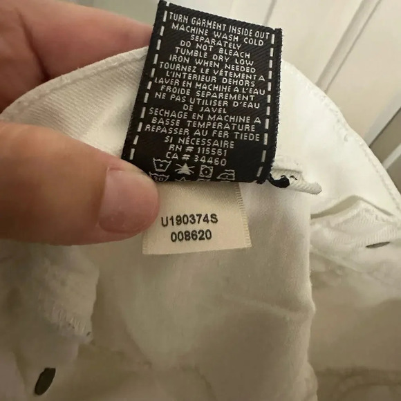 7 For All Mankind Straight Leg Jeans in Clean White Size 32 Denim Jean Revolve - Picture 4 of 4